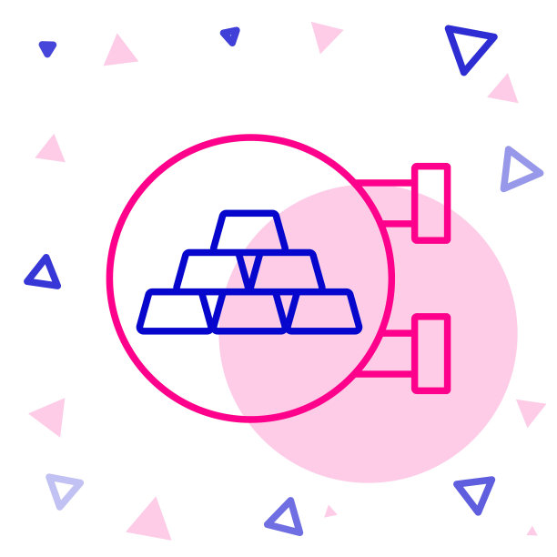 线珠宝商店图标孤立的白色背景。色彩缤纷的轮廓概念。向量图片下载