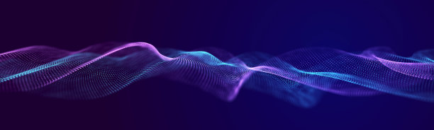 音乐粒子的未来浪潮。运行数据流。三维渲染图片下载