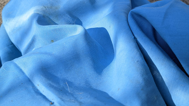 蓝色织物的详细纹理背景图片下载
