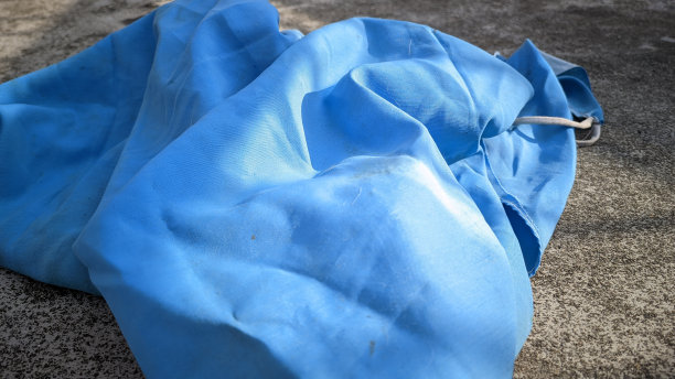 蓝色织物的详细纹理背景图片下载