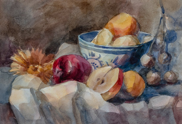 这幅画是用水彩画的。图片下载