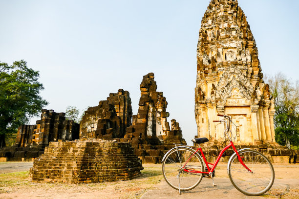 在泰国大城府的寺庙，数码照片图片作为背景图片下载