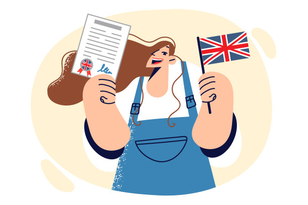 女子持有英国签证和有英国印章的证书，有权在剑桥学习图片下载