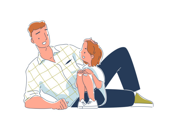 父母与孩子矢量涂鸦概念图片下载