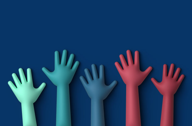 人们举起3D手臂图片下载