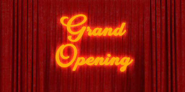 盛大开幕的红色舞台幕布图片下载