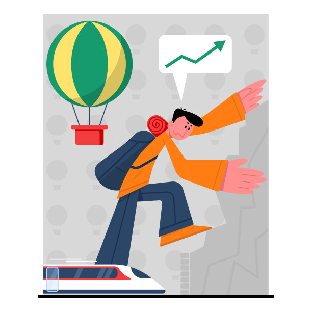 男子背着背包乘火车上山爬到山顶。旅行装备和行李图片下载