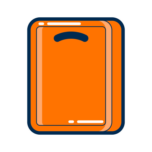 砧板插图。风格化的厨房用具。图片下载