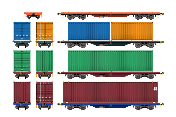 各种货车、火车货车、平板车、集装箱图片下载