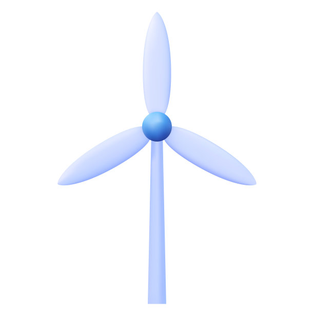 3d风车矢量图标。图片下载