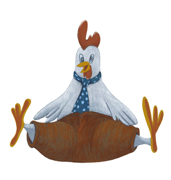 搞笑公鸡，儿童插画，人物设计插画图片下载