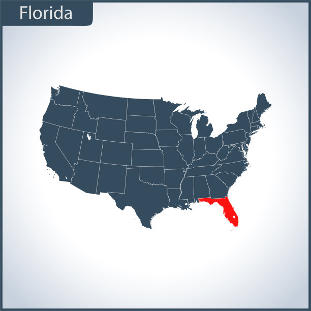 福罗里达州地图图片下载