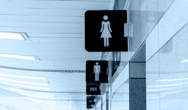 墙上有男女厕所的标志图片下载