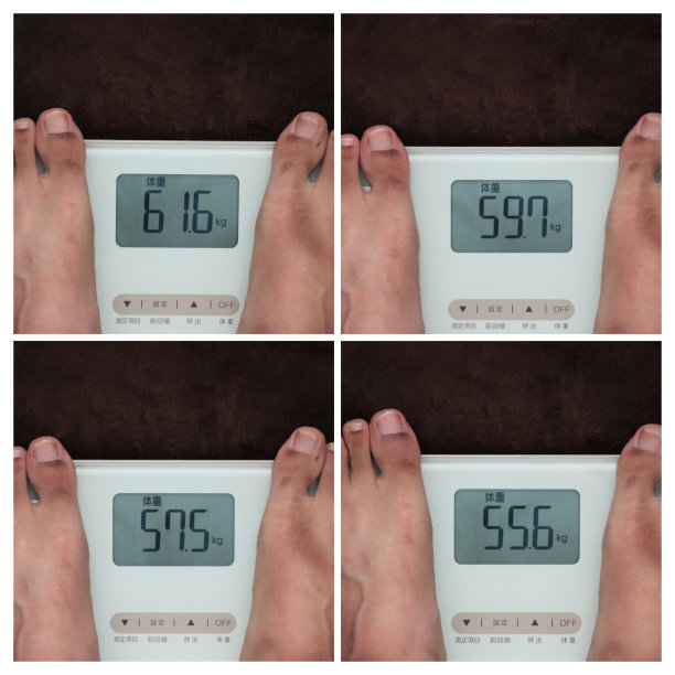 一个人测量体重的特写照片图片下载