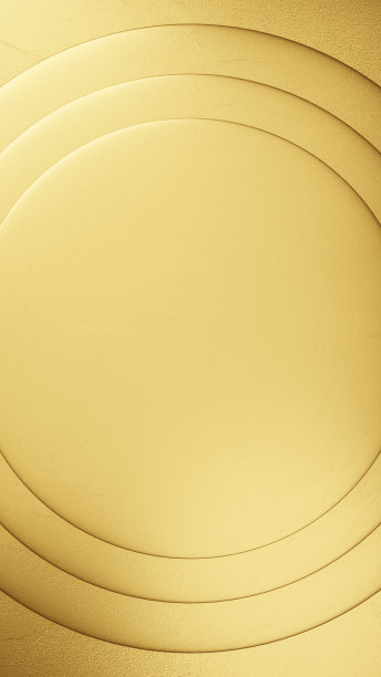3 d演示。金色背景图像与多个重叠的圆圈。抽象的背景。(垂直)图片下载