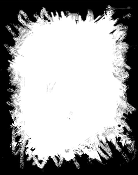 黑白垃圾相框，垃圾边框背景。抽象复古垃圾圆形库存刷相册元素，方形矢量模板旧照片效果和电影纹理图片下载