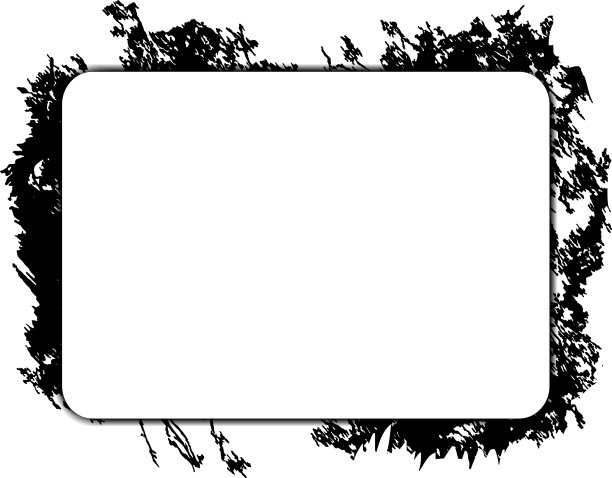 黑白垃圾相框，垃圾边框背景。抽象复古垃圾圆形库存刷相册元素，方形矢量模板旧照片效果和电影纹理图片下载