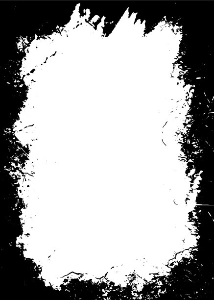 黑白垃圾相框，垃圾边框背景。抽象复古垃圾圆形库存刷相册元素，方形矢量模板旧照片效果和电影纹理图片下载