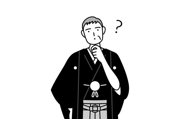 元旦和婚礼上，身穿袴带冠的老人在疑问地点点头。图片下载