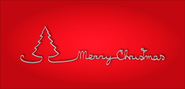 圣诞背景与闪闪发光的丝带在圣诞树的形状图片下载