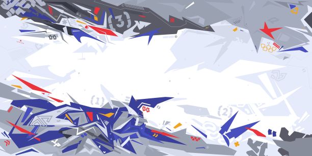 新潮的未来主义机甲高达赛博朋克风格彩色抽象城市街头艺术涂鸦矢量插画模板背景图片下载