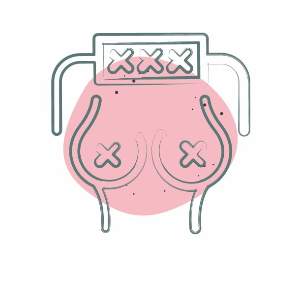 图标色情。与上瘾有关的词典符号。色斑样式。简单的设计可编辑。简单的说明图片下载