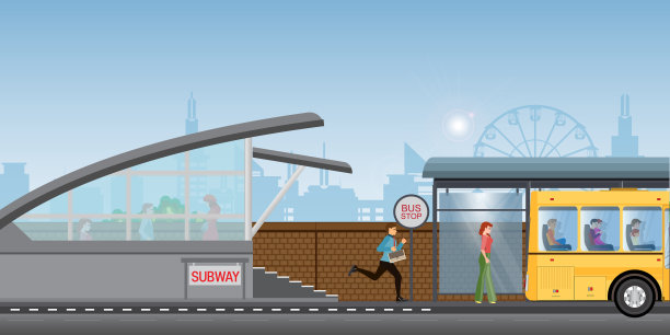 日常出行情况以地铁和公交车为主。图片下载