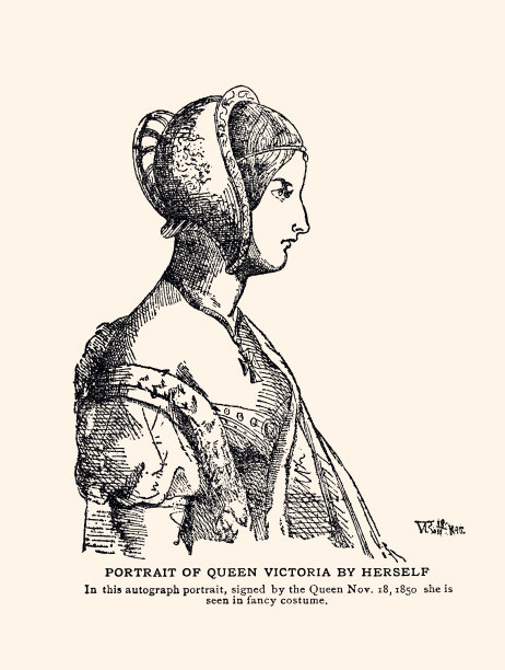 维多利亚女王自画像(3xl，有很多细节)图片下载