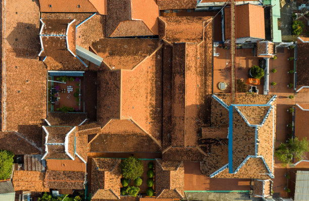 龙子大房子的抽象航拍照片，巴里亚头省图片下载