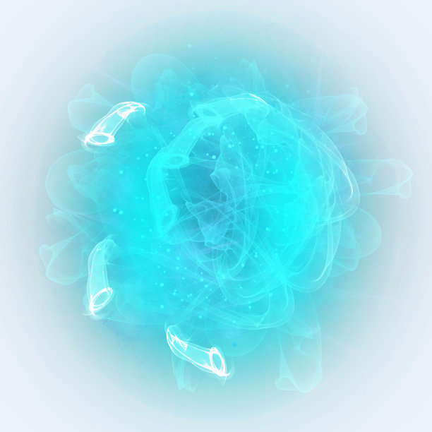 白色背景上抽象的蓝色灵魂。蓝色灵魂背景图片下载