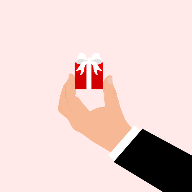 一个男人递给他爱的人一个大礼包图片下载