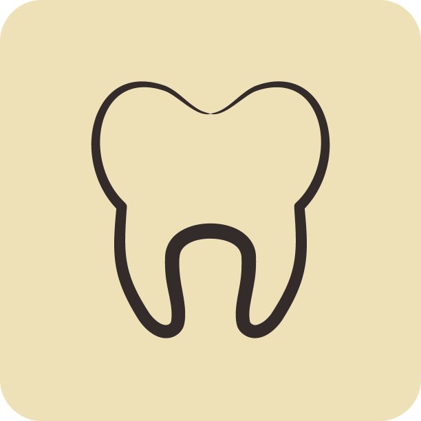 图标的牙齿。适用于医药符号。手绘风格。简单的设计可编辑。设计模板图片下载