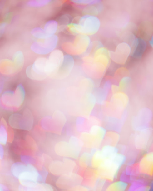 抽象散景背景粉红色，自然闪光从灯光作为心，粉红色单色照片，光学效果，模糊散景纹理作为浪漫节日背景，庆典屏保图片下载