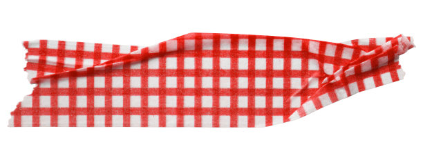 红色图案贴纸纸胶带隔离在白色背景图片下载