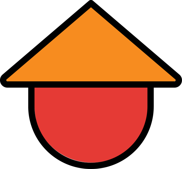 帽子图标彩色轮廓红橙色图片下载