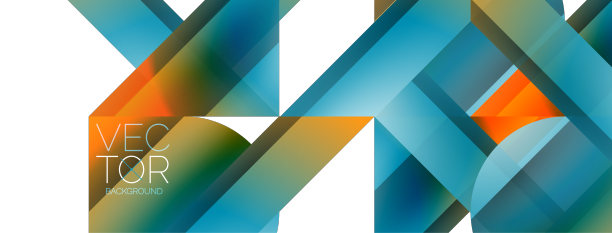 在白色上渐变三角形和圆形图片下载