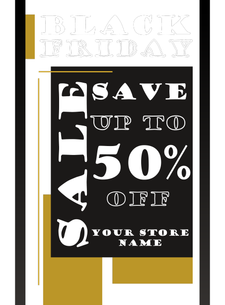 大黑色星期五销售传单海报设计图片下载