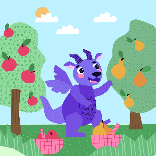 在果园里采龙。8月。夏天的时间。苹果园和梨园。果园里成熟的苹果和梨，准备收割。夏天和秋天。图片下载