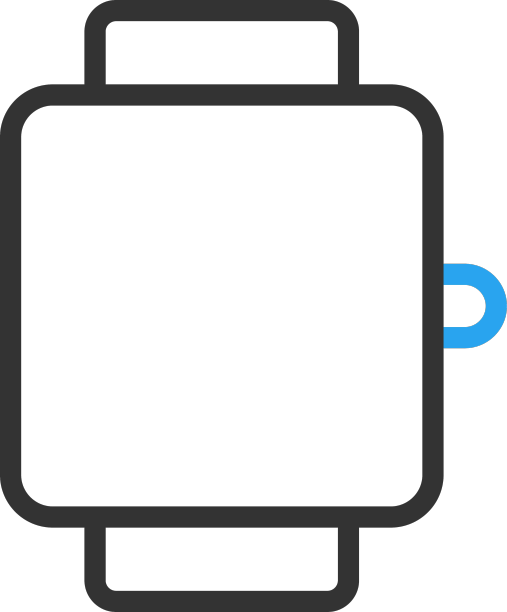 智能手表图标双色调蓝黑色运动符号图片下载