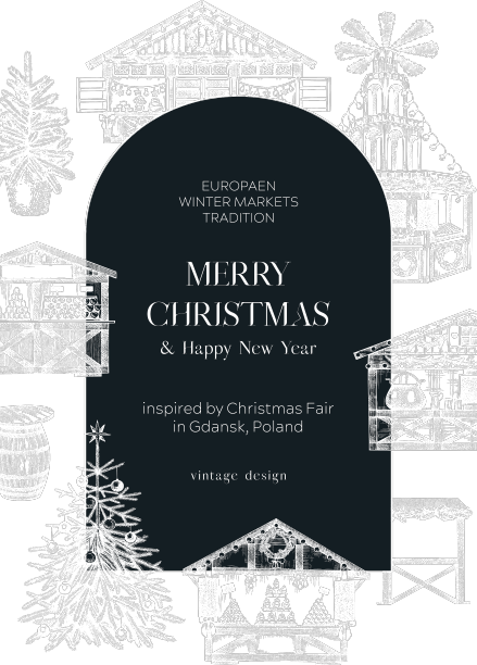 圣诞市场框架设计在黑板上图片下载