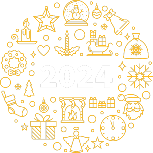 圣诞快乐，2024年新年快乐提纲图片下载