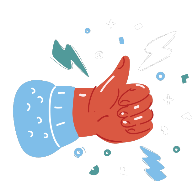 手露出大拇指的卡通图片下载