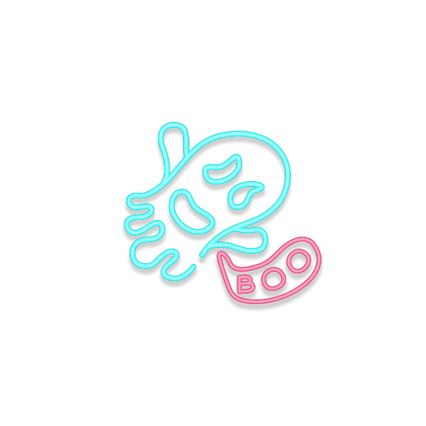 鬼霓虹灯在黑暗的背景装饰图片下载