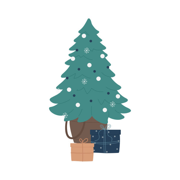 装饰圣诞树内部图片下载