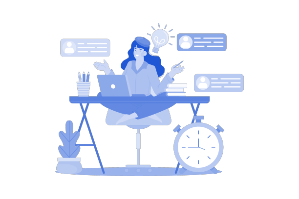 为多个客户项目工作的自由职业者图片下载