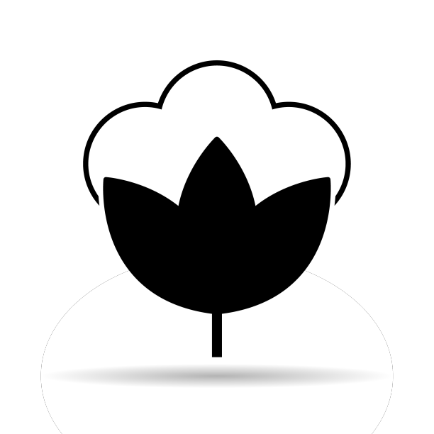 棉花有机影子图标服装符号图片下载