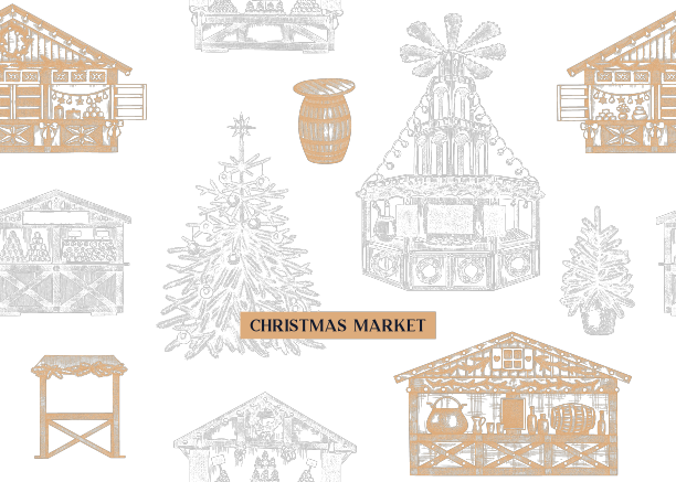 圣诞市场背景手绘c图片下载