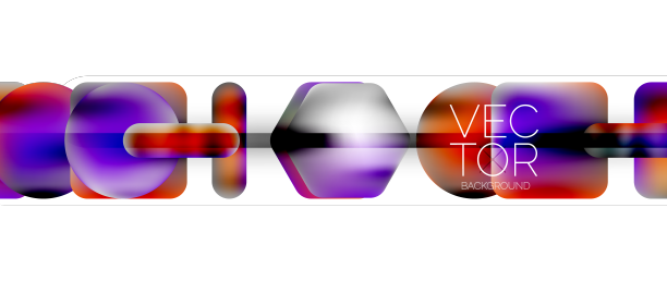 动态鲜艳的几何元素搭配图片下载