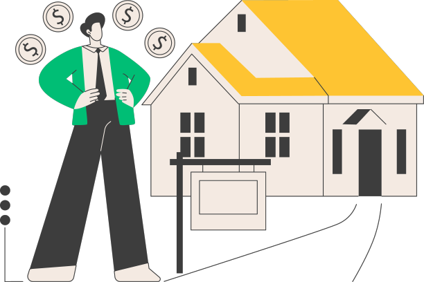 房地产经纪人的抽象概念图片下载