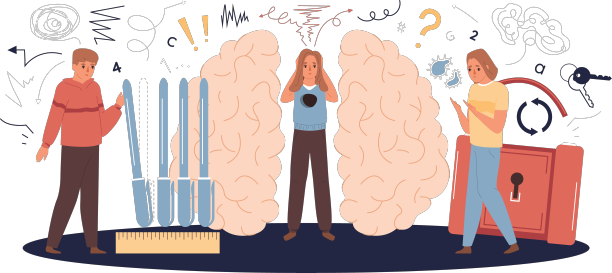 人格障碍平坦背景图片下载